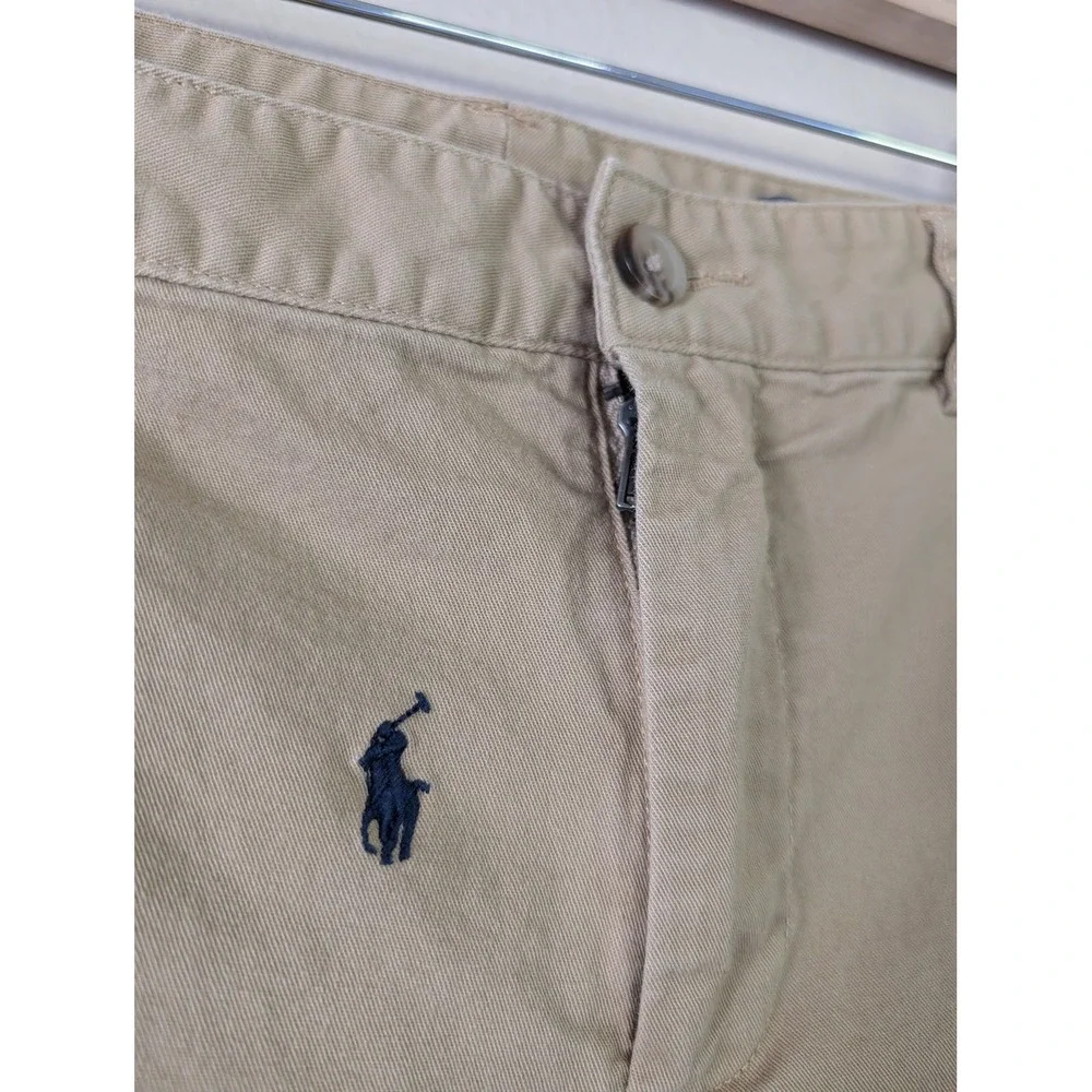 Polo Ralph Lauren Boys Size 18 Khaki Embroidered Pony Chino Shorts Preppy School